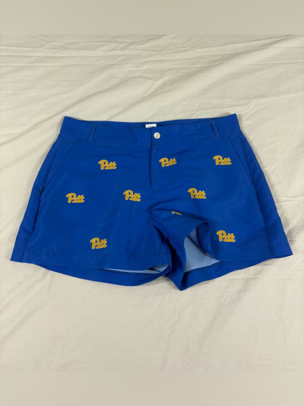 Vive La Fete Women Blue Pitt Print Cut Off Shorts Size 6